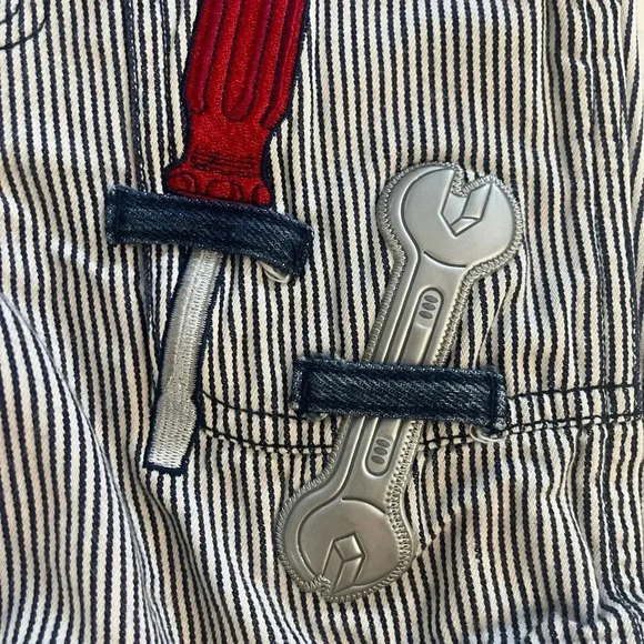 Vintage Striped Short Overall 3T - Picture 3 of 4